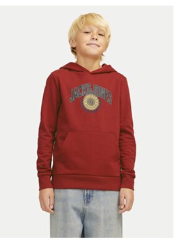 Jack&Jones Junior Bluza Kam Varsity 12266761 Czerwony Standard Fit ze sklepu MODIVO w kategorii Bluzy chłopięce - zdjęcie 177142165