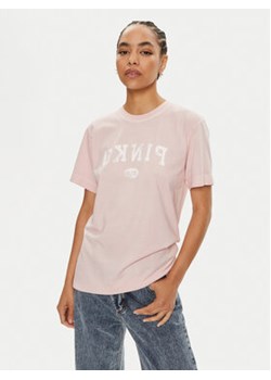 Pinko T-Shirt Tiramisu 104269 A25Z Różowy Regular Fit ze sklepu MODIVO w kategorii Bluzki damskie - zdjęcie 177154157