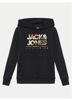 Jack&Jones Junior Bluza Luke 12259795 Czarny Standard Fit ze sklepu MODIVO w kategorii Bluzy chłopięce - zdjęcie 177161649