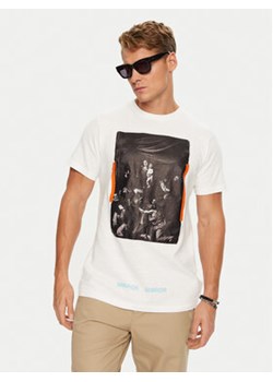 Off-White T-Shirt OMAA002G190010160188 Biały Regular Fit ze sklepu MODIVO w kategorii T-shirty męskie - zdjęcie 177161855