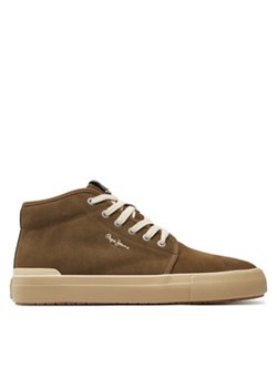 Pepe Jeans Sneakersy Ben Top PMS31051 Zielony ze sklepu MODIVO w kategorii Buty sportowe męskie - zdjęcie 177167398