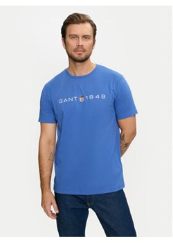 Gant T-Shirt Graphic 2003242 Niebieski Regular Fit ze sklepu MODIVO w kategorii T-shirty męskie - zdjęcie 177173386