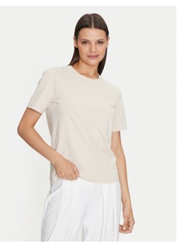 Gina Tricot T-Shirt Basic 17937 Beżowy Regular Fit ze sklepu MODIVO w kategorii Bluzki damskie - zdjęcie 177174047