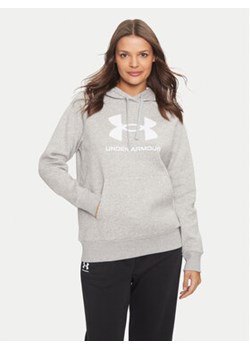 Under Armour Bluza Ua Rival Fleece Big Logo 1379501 Szary Loose Fit ze sklepu MODIVO w kategorii Bluzy damskie - zdjęcie 177178097