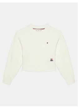 Tommy Hilfiger Sweter KG0KG08078 Écru Regular Fit ze sklepu MODIVO w kategorii Swetry chłopięce - zdjęcie 177178247