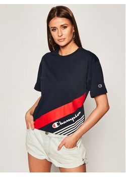 Champion T-Shirt 112765 Granatowy Regular Fit ze sklepu MODIVO w kategorii Bluzki damskie - zdjęcie 177203736