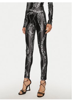 Versace Jeans Couture Legginsy 77HAC114 JS417 Czarny Slim Fit ze sklepu MODIVO w kategorii Spodnie damskie - zdjęcie 177230865