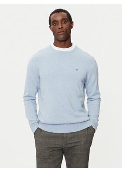 Tommy Hilfiger Sweter Essential MW0MW14748 Błękitny Regular Fit ze sklepu MODIVO w kategorii Swetry męskie - zdjęcie 177231747