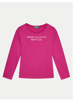 United Colors Of Benetton T-Shirt 3I1XC10JS Różowy Regular Fit ze sklepu MODIVO w kategorii Bluzki dziewczęce - zdjęcie 177236207