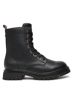 Tommy Hilfiger Trapery Lace-Up Bootie T3A5-33569-1351 S Czarny ze sklepu MODIVO w kategorii Buty zimowe dziecięce - zdjęcie 177236638