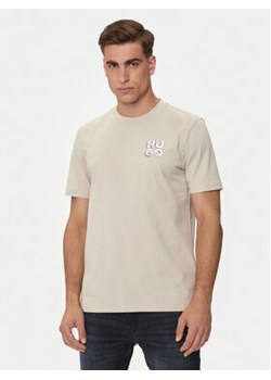 Hugo T-Shirt Detzington241 50508944 Szary Regular Fit ze sklepu MODIVO w kategorii T-shirty męskie - zdjęcie 177239716