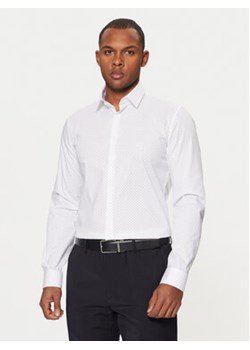 Calvin Klein Koszula K10K113846 Biały Slim Fit ze sklepu MODIVO w kategorii Koszule męskie - zdjęcie 177241278