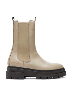 Tommy Hilfiger Sztyblety Monochromatic Chelsea Boot FW0FW06730 Beżowy ze sklepu MODIVO w kategorii Botki - zdjęcie 177245318