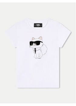 Karl Lagerfeld Kids T-Shirt Z30211 S Biały Regular Fit ze sklepu MODIVO w kategorii Bluzki dziewczęce - zdjęcie 177247468