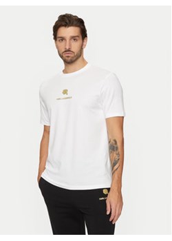 KARL LAGERFELD T-Shirt 755461 551235 Biały Regular Fit ze sklepu MODIVO w kategorii T-shirty męskie - zdjęcie 177250146