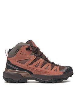 Salomon Trekkingi X Ultra 360 Leather Mid Gore-Tex L47571000 Brązowy ze sklepu MODIVO w kategorii Buty trekkingowe damskie - zdjęcie 177252418