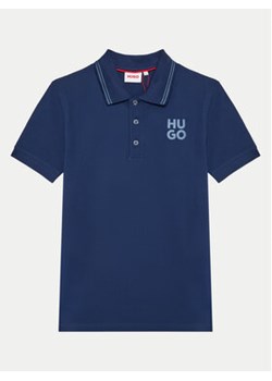 Hugo Polo G00159 D Niebieski Regular Fit ze sklepu MODIVO w kategorii T-shirty chłopięce - zdjęcie 177253519