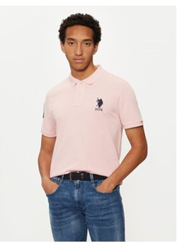 U.S. Polo Assn. Polo MUP3313 Różowy Regular Fit ze sklepu MODIVO w kategorii T-shirty męskie - zdjęcie 177303155