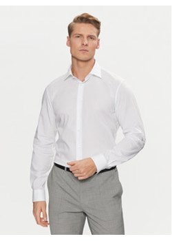 Calvin Klein Koszula Poplin Stretch Regular Shirt K10K109509 Biały Slim Fit ze sklepu MODIVO w kategorii Koszule męskie - zdjęcie 177304479
