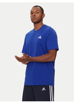 adidas T-Shirt Essentials Single Jersey Embroidered Small Logo IC9284 Niebieski Regular Fit ze sklepu MODIVO w kategorii T-shirty męskie - zdjęcie 177310079