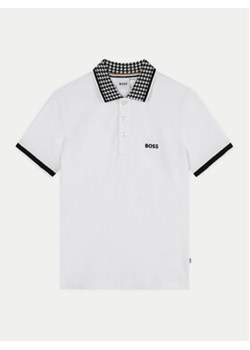 Boss Polo J51177 S Biały Slim Fit ze sklepu MODIVO w kategorii T-shirty chłopięce - zdjęcie 177329769