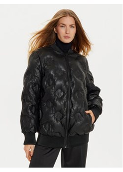 Guess Kurtka skórzana Marianne W4BL60 WGB20 Czarny Regular Fit ze sklepu MODIVO w kategorii Kurtki damskie - zdjęcie 177349286