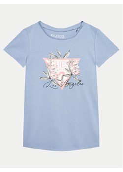 Guess T-Shirt J4BI25 J1314 Niebieski Regular Fit ze sklepu MODIVO w kategorii Bluzki dziewczęce - zdjęcie 177369468