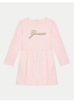 Guess Sukienka codzienna K4BK00 KAUH0 Różowy Regular Fit ze sklepu MODIVO w kategorii Sukienki dziewczęce - zdjęcie 177370476