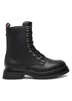 Trapery Tommy Hilfiger Lace-Up Bootie T3A5-33569-1351 M Czarny ze sklepu eobuwie.pl w kategorii Buty zimowe dziecięce - zdjęcie 177383717