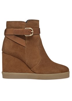 Botki Geox D Elidea Wedge D46VQA 02243 CD500 Brązowy ze sklepu eobuwie.pl w kategorii Botki - zdjęcie 177383746