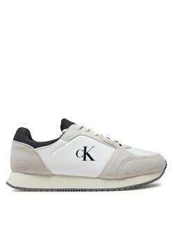 Sneakersy Calvin Klein Jeans Retro Sock Runner Mg Wmm YM0YM01152 Biały ze sklepu eobuwie.pl w kategorii Buty sportowe męskie - zdjęcie 177384065