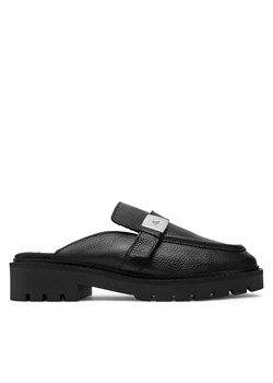 Klapki Calvin Klein Jeans Flatform Slipon Mg Lth YW0YW01655 Czarny ze sklepu eobuwie.pl w kategorii Klapki damskie - zdjęcie 177386466