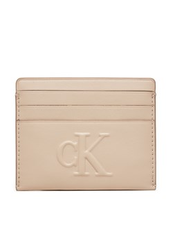 Etui na karty kredytowe Calvin Klein Jeans Sculpted Cardcase K60K612747 Beżowy ze sklepu eobuwie.pl w kategorii Etui - zdjęcie 177387238