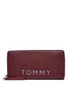 Duży Portfel Damski Tommy Jeans AW0AW16485 Bordowy ze sklepu eobuwie.pl w kategorii Portfele damskie - zdjęcie 177387856