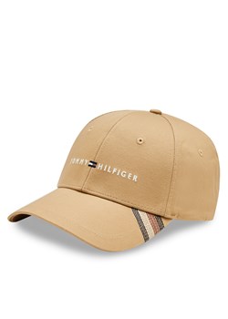 Czapka z daszkiem Tommy Hilfiger Foundation Cotton 6 Panel Cap AM0AM12532 Brązowy ze sklepu eobuwie.pl w kategorii Czapki z daszkiem męskie - zdjęcie 177388096