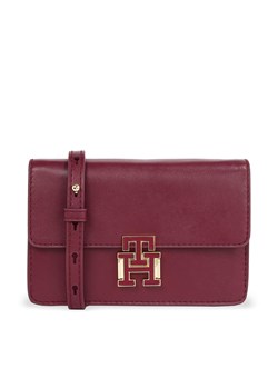 Torebka Tommy Hilfiger Pushlock Leather Small Crossover AW0AW15227 Bordowy ze sklepu eobuwie.pl w kategorii Listonoszki - zdjęcie 177388109