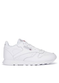 Sneakersy Reebok Classic Leather 100000118 Biały ze sklepu eobuwie.pl w kategorii Buty sportowe dziecięce - zdjęcie 177388938