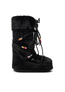 Śniegowce Moon Boot Icon Faux Fur BEADS80D1408990 Czarny ze sklepu eobuwie.pl w kategorii Śniegowce damskie - zdjęcie 177389347