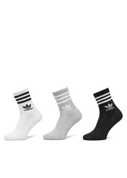 Zestaw 3 par wysokich skarpet unisex adidas Mid Cut Crew IL5023 Kolorowy ze sklepu eobuwie.pl w kategorii Skarpetki męskie - zdjęcie 177389909