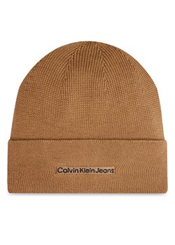 Czapka Calvin Klein Inst Embro K50K512452 Beżowy ze sklepu eobuwie.pl w kategorii Czapki zimowe męskie - zdjęcie 177393556