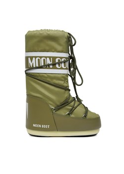 Śniegowce Moon Boot 80D1400440 Khaki ze sklepu eobuwie.pl w kategorii Buty zimowe dziecięce - zdjęcie 177393598