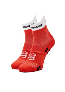 Skarpety wysokie unisex Compressport Pro Racing V 4.0 Run High XU00046B Czerwony ze sklepu eobuwie.pl w kategorii Skarpetki damskie - zdjęcie 177394617