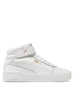 Sneakersy Puma Carina 2.0 Mid Jr 387376 03 Biały ze sklepu eobuwie.pl w kategorii Buty sportowe dziecięce - zdjęcie 177394976