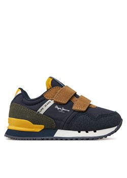 Sneakersy Pepe Jeans London Class Bk PBS40007 Granatowy ze sklepu eobuwie.pl w kategorii Buty sportowe dziecięce - zdjęcie 177395726