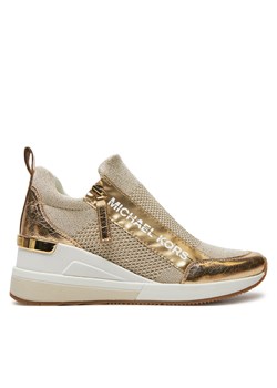 Sneakersy MICHAEL Michael Kors Willis Wedge Trainer 43R5WIFS3D Złoty ze sklepu eobuwie.pl w kategorii Buty sportowe damskie - zdjęcie 177396519