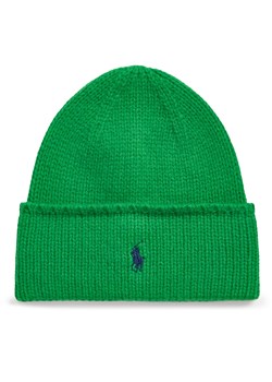 Czapka Polo Ralph Lauren 455954355005 Zielony ze sklepu eobuwie.pl w kategorii Czapki zimowe damskie - zdjęcie 177396839