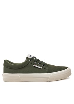 Tenisówki Tommy Jeans Tjm Vulc. Skate Derby EM0EM01427 Zielony ze sklepu eobuwie.pl w kategorii Trampki męskie - zdjęcie 177399518