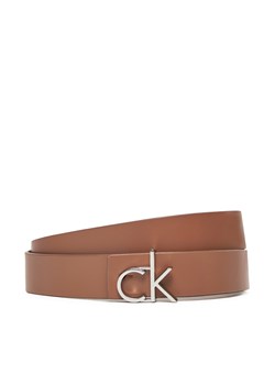 Pasek Damski Calvin Klein Ck Logo Reversible Belt 3.0 K60K613074 Brązowy ze sklepu eobuwie.pl w kategorii Paski damskie - zdjęcie 177400567