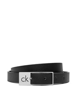 Pasek Damski Calvin Klein Ck Cut Square Buckle 2.0_Caviar K60K612864 Czarny ze sklepu eobuwie.pl w kategorii Paski damskie - zdjęcie 177402547