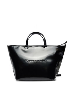 Torebka Tommy Jeans Tjw Ess Must Mini Tote Seasonal AW0AW16268 Czarny ze sklepu eobuwie.pl w kategorii Torby Shopper bag - zdjęcie 177402658